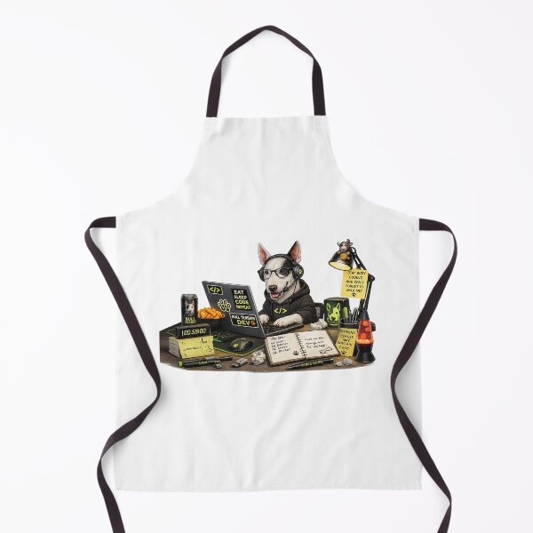 Item preview, Bull Terrier Coding Dog – Funny Programmer Puppy designed and sold by YamiSociety.