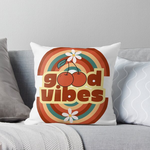 Item preview, Retro Good Vibes Cherry - Groovy 70s Rainbow Design designed and sold by royalsillagee.
