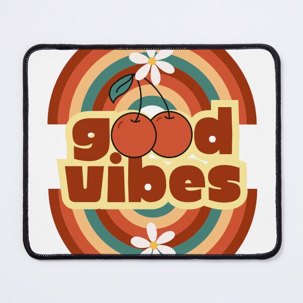 Item preview, Retro Good Vibes Cherry - Groovy 70s Rainbow Design designed and sold by royalsillagee.