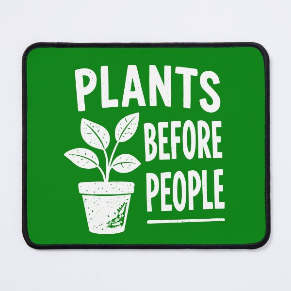 Item preview, Plants before people funny gardening vintage retro eroded green thumbs design black designed and sold by bard-art.