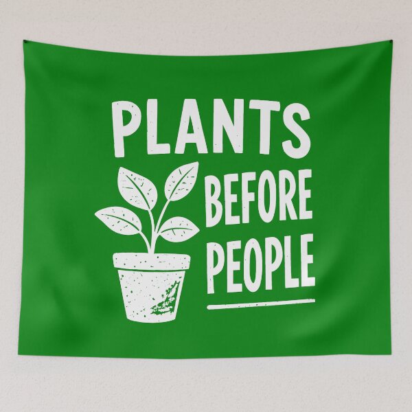 Item preview, Plants before people funny gardening vintage retro eroded green thumbs design black designed and sold by bard-art.