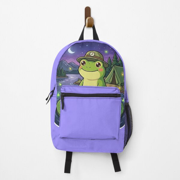 Item preview, Cute Camping Frog in Acadia National Park – Cozy Campfire Cartoon Art designed and sold by ArtsyExplorer.