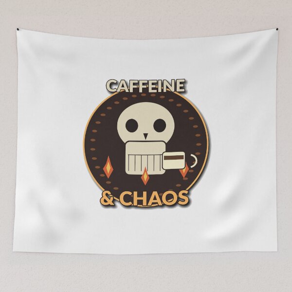 Item preview, Caffeine & Chaos designed and sold by Cozy Oddities Studio.