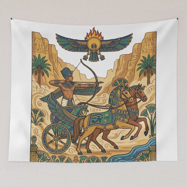 Item preview, Ultimate Ancient Egyptian Mythology Mega Collection - Vintage Chariot Warfare, Cyberpunk Nile & Sci-Fi Cosmic Pharaoh Graphics Bundle designed and sold by Queen Cleopatra.