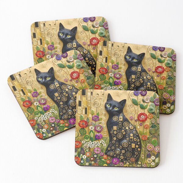 Item preview, Klimt Cat in Flower Garden designed and sold by Vicky Brago-Mitchell®.