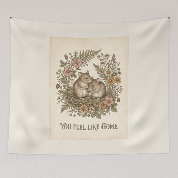 Item preview, You Feel Like Home Cottagecore Mouse Shirt designed and sold by MaynyStudio.
