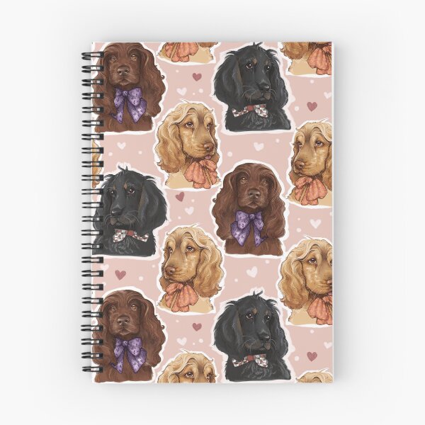 Item preview, Bow Tie Cocker Spaniel Trio - Peach Pattern designed and sold by sanctuarystudio.