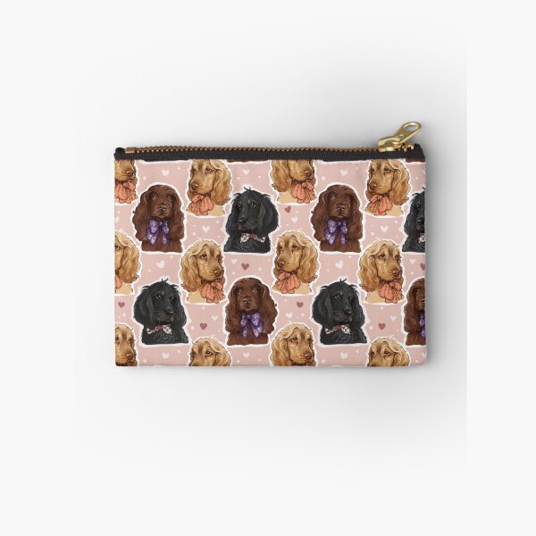 Item preview, Bow Tie Cocker Spaniel Trio - Peach Pattern designed and sold by sanctuarystudio.