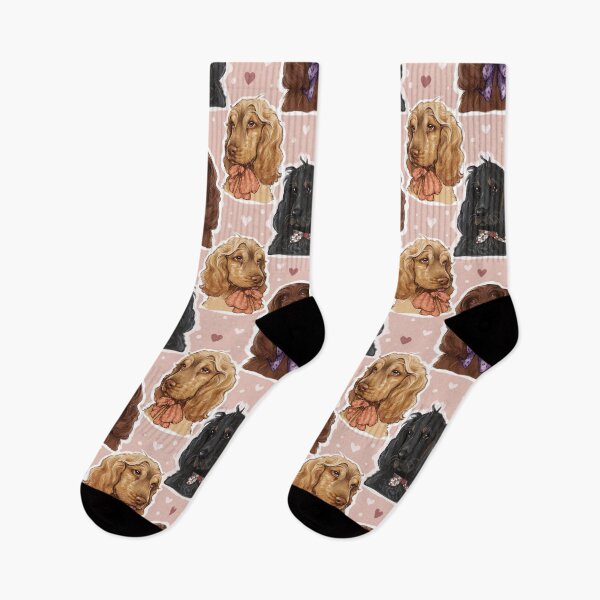 Item preview, Bow Tie Cocker Spaniel Trio - Peach Pattern designed and sold by sanctuarystudio.