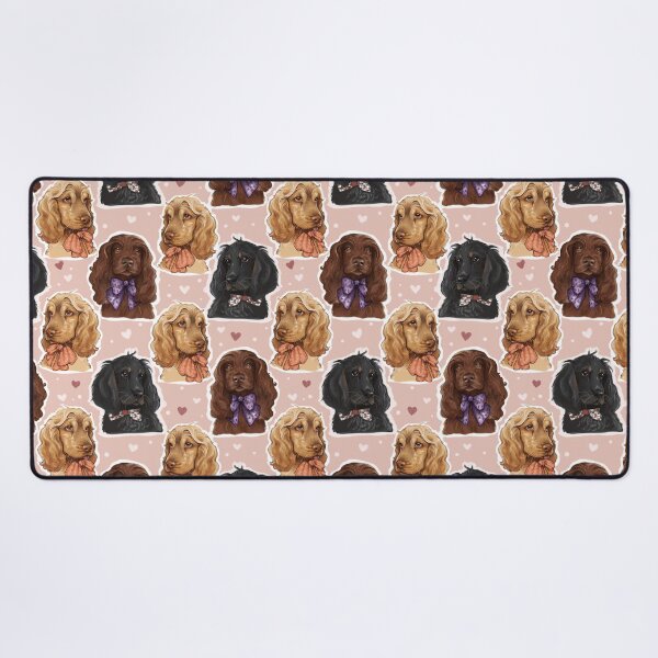 Item preview, Bow Tie Cocker Spaniel Trio - Peach Pattern designed and sold by sanctuarystudio.