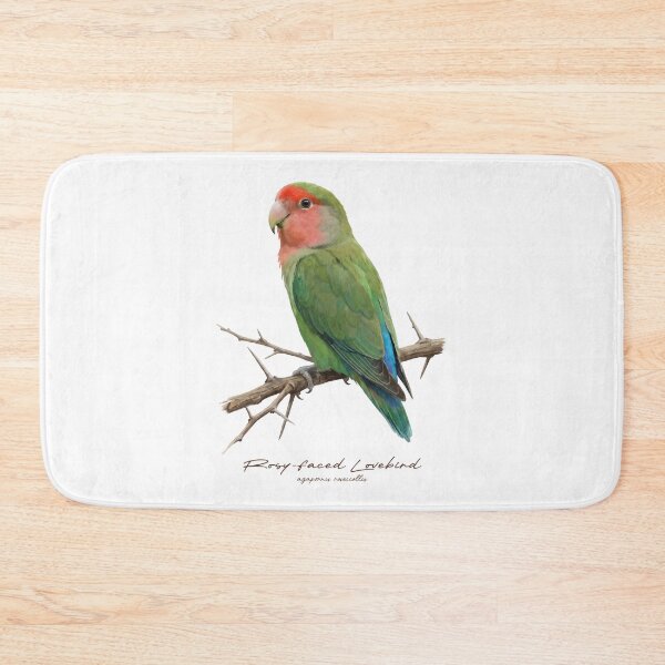 Item preview, Rosy-faced Lovebird on Rustic Branch designed and sold by Takeda-art.