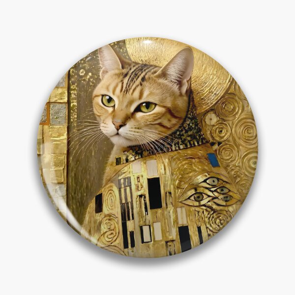 Item preview, Klimt Cat in Black and Gold designed and sold by Vicky Brago-Mitchell®.