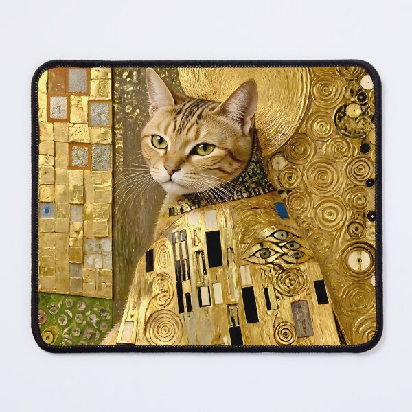 Item preview, Klimt Cat in Black and Gold designed and sold by Vicky Brago-Mitchell®.