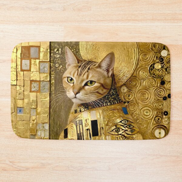 Item preview, Klimt Cat in Black and Gold designed and sold by Vicky Brago-Mitchell®.