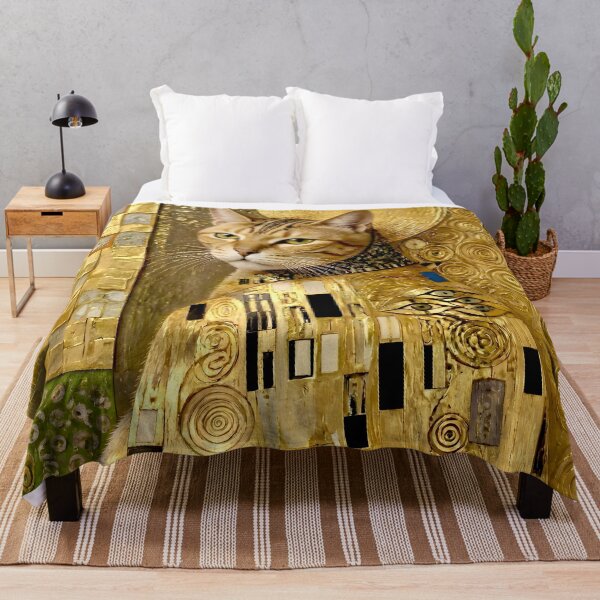 Item preview, Klimt Cat in Black and Gold designed and sold by Vicky Brago-Mitchell®.