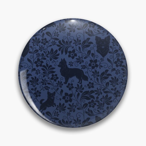 Item preview, Longhaired Chihuahua Floral Pattern | Cute Small Dog Aesthetic Design in Blue designed and sold by WildLakePatterns.