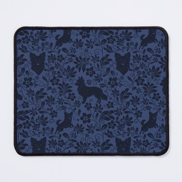 Item preview, Longhaired Chihuahua Floral Pattern | Cute Small Dog Aesthetic Design in Blue designed and sold by WildLakePatterns.