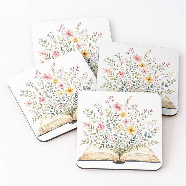 Item preview, Watercolor Flowers Growing From Book designed and sold by Tropical art.
