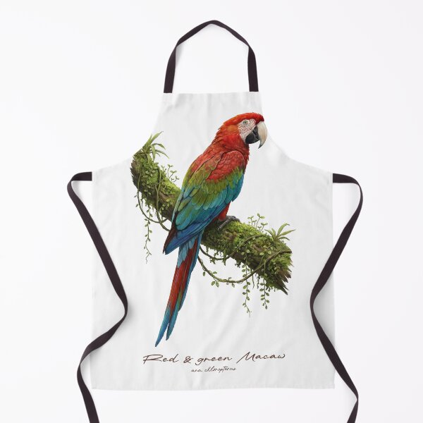 Item preview, Red-and-green Macaw on Mossy Branch designed and sold by Takeda-art.