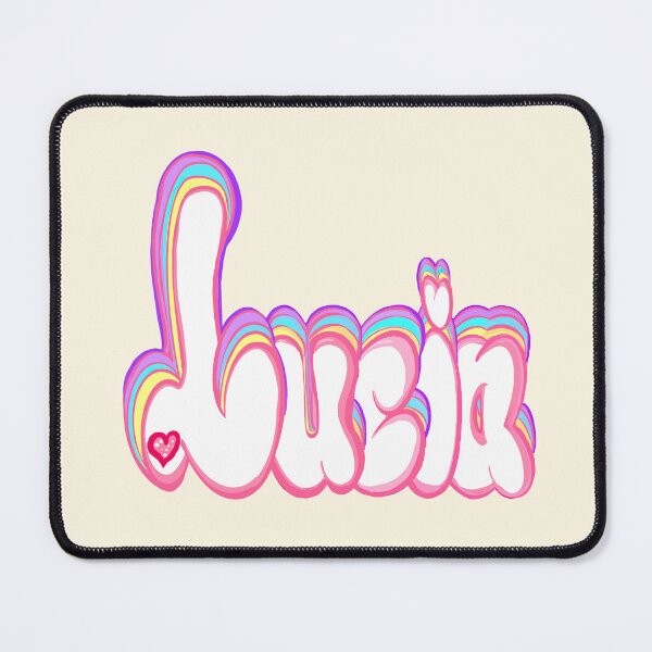 Item preview, Lucia Name Pastel Cute Layered Retro Bubble Letters designed and sold by Artonmytee.