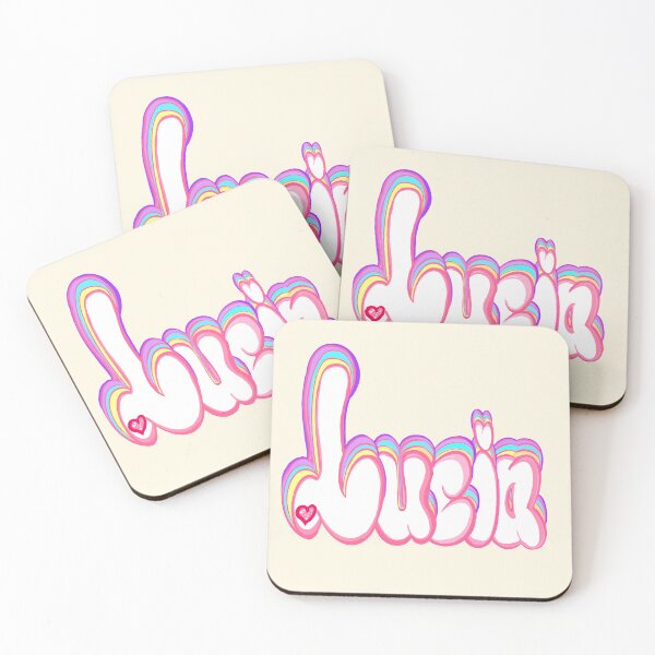 Item preview, Lucia Name Pastel Cute Layered Retro Bubble Letters designed and sold by Artonmytee.