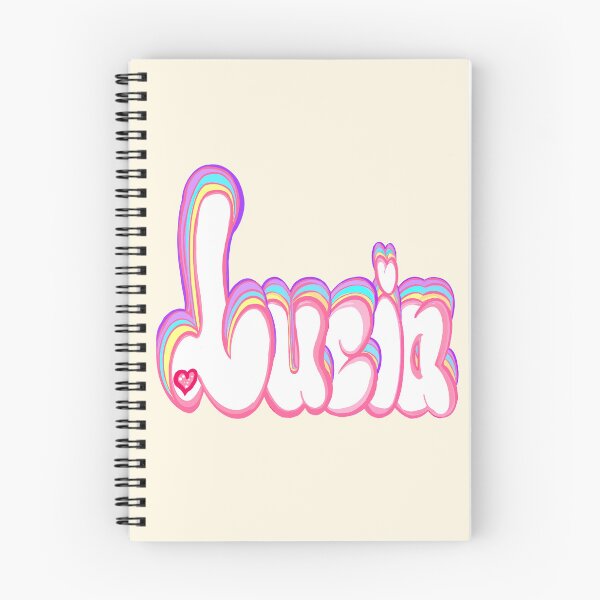 Item preview, Lucia Name Pastel Cute Layered Retro Bubble Letters designed and sold by Artonmytee.