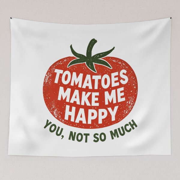 Item preview, Tomatoes make me happy, you not so much sarcastic funny gardening vintage retro eroded green thumbs design designed and sold by bard-art.