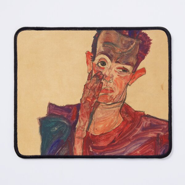 Item preview, Egon Schiele Self-Portrait with Eyelid Pulled Down designed and sold by Erlin Rudho.