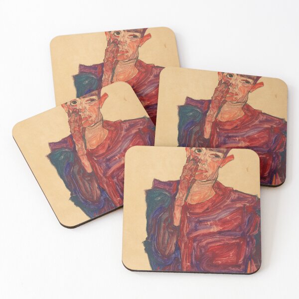 Item preview, Egon Schiele Self-Portrait with Eyelid Pulled Down designed and sold by Erlin Rudho.