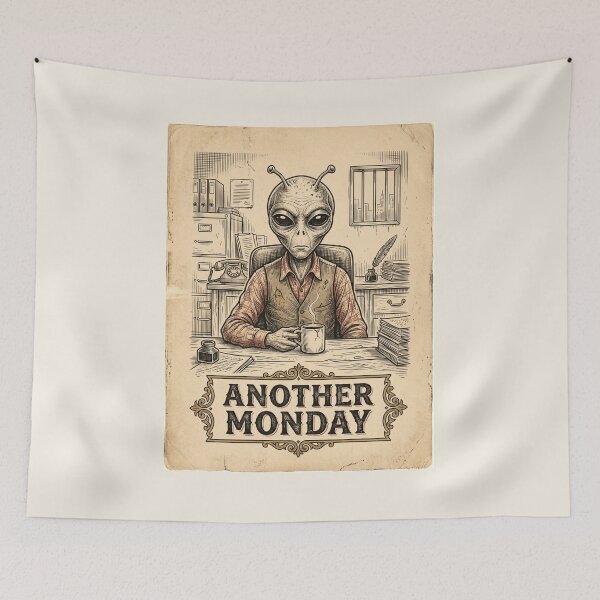 Item preview, Another Monday Alien Office Vintage T-Shirt designed and sold by MaynyStudio.
