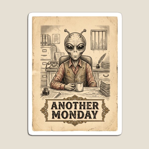 Item preview, Another Monday Alien Office Vintage T-Shirt designed and sold by MaynyStudio.