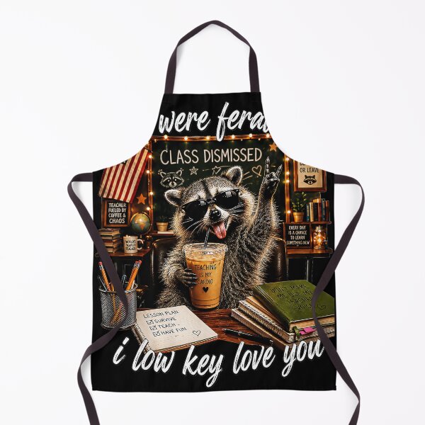 Item preview, Y'all Were Feral But Class Dismissed I Low Key Love You Funny Teacher Educator Raccoon designed and sold by QuentinHarrow.