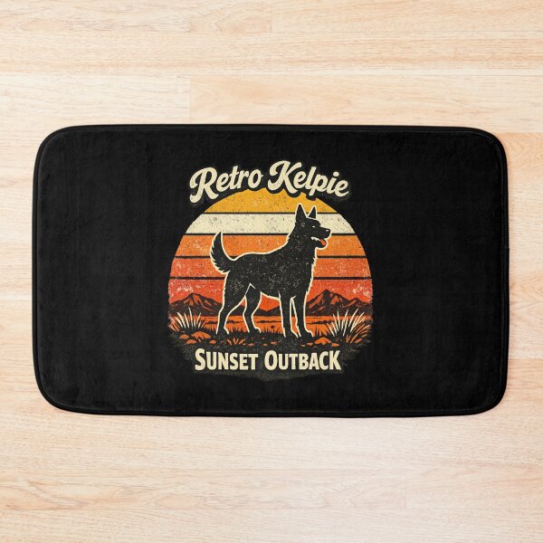 Item preview, Retro Kelpie Sunset Outback Shirt – Vintage Australian Kelpie Dog Retro Sunset Design designed and sold by Globalcitytees.