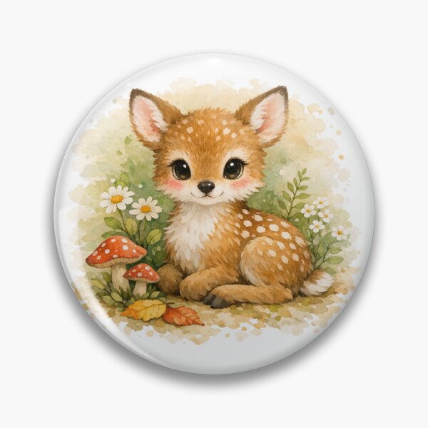 Item preview, Cute Watercolor Baby Deer Woodland Illustration designed and sold by wipaspace.