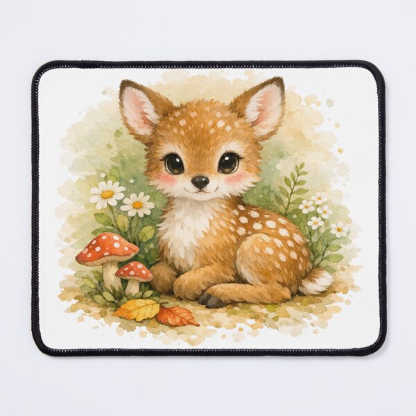 Item preview, Cute Watercolor Baby Deer Woodland Illustration designed and sold by wipaspace.