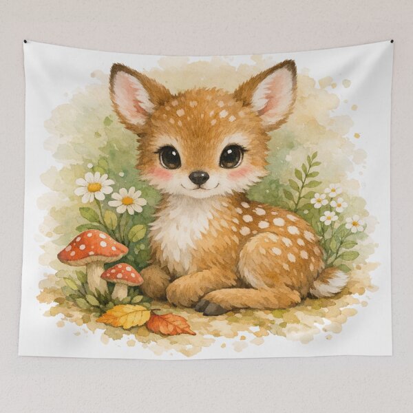 Item preview, Cute Watercolor Baby Deer Woodland Illustration designed and sold by wipaspace.