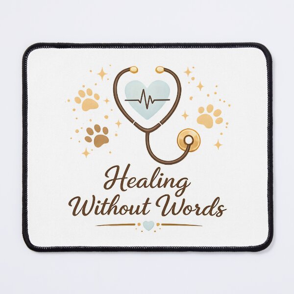 Item preview, Boho Stethoscope Heart Veterinary Art - Healing Without Words Vet Life designed and sold by batoot1.
