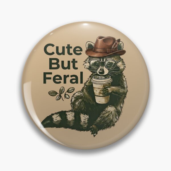 Item preview, Cute But Feral Raccoon Shirt – Funny Coffee Trash Panda Meme Tee designed and sold by ZyxDes.