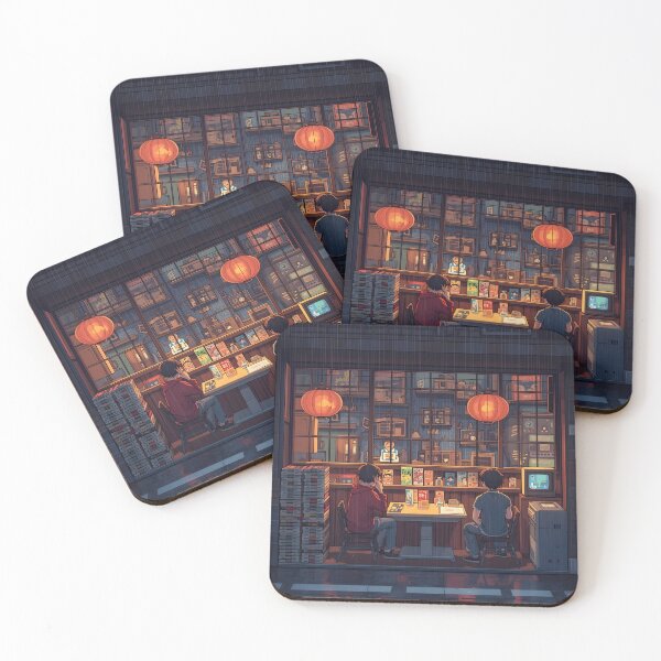 Item preview, Rainy Tokyo Pixel Café – Cosy Retro Gaming Night designed and sold by ThePixelArchive.
