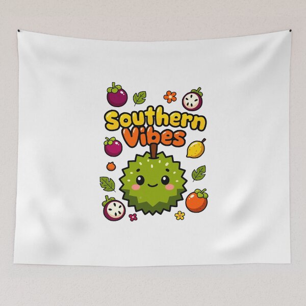 Item preview, Southern Vibes Kawaii Durian Fruit Cute Summer Cartoon designed and sold by ARIN2550.