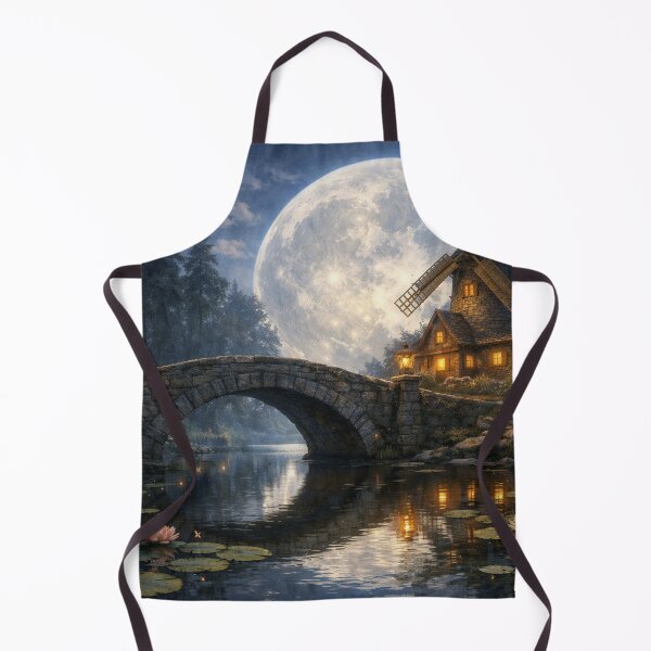 Item preview, Windmill in a full moon dream night designed and sold by Sigtrix.
