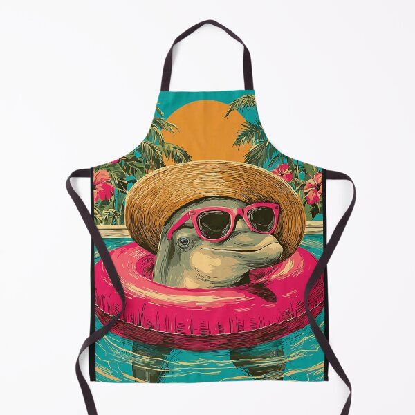 Item preview, Summer Dolphin with Sunglasses Tropical Animal Pool Party designed and sold by Littermin.