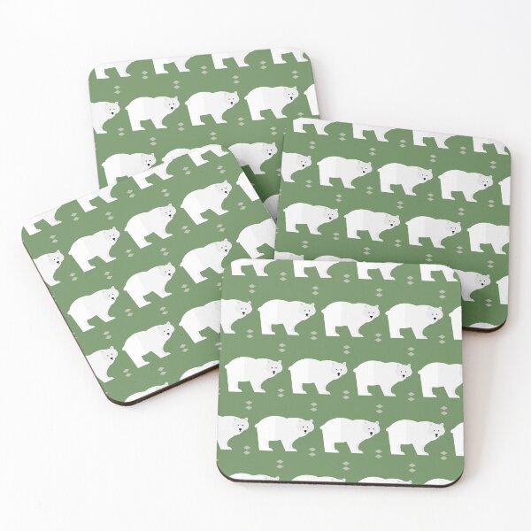 Item preview, Polar bears on green designed and sold by reneesillus.