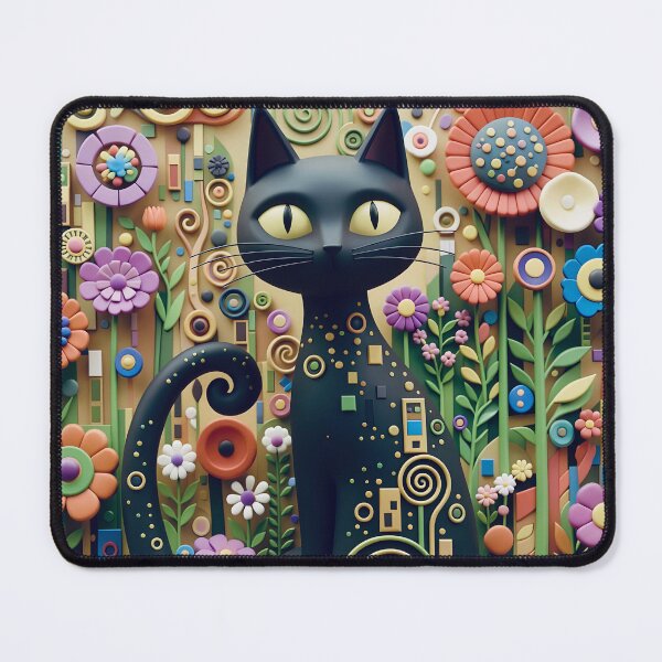 Item preview, Gustav Klimt Cat in Flower Garden designed and sold by Vicky Brago-Mitchell®.