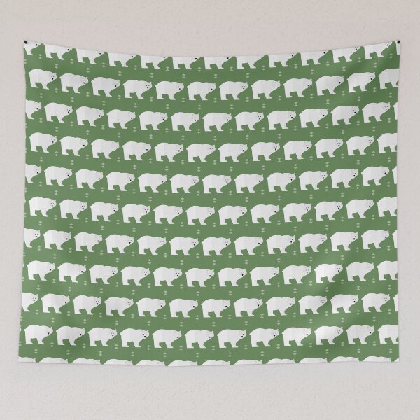 Item preview, Polar bears on green designed and sold by reneesillus.