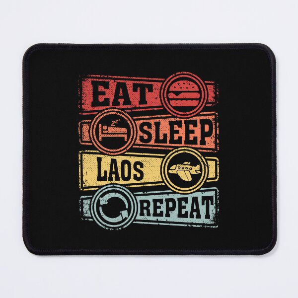 Item preview, Eat Sleep Laos Repeat designed and sold by GabbyKash.