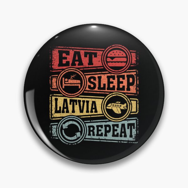 Item preview, Eat Sleep Latvia Repeat designed and sold by GabbyKash.