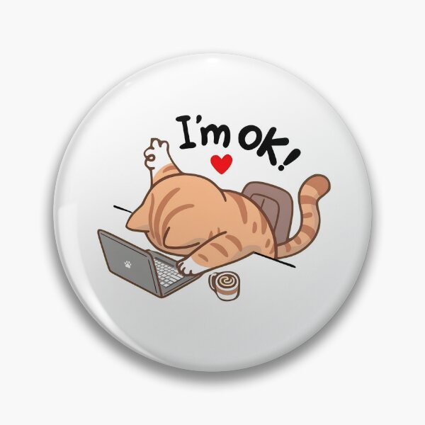 Item preview, I'm Ok Cat Working From Home Laptop Tee designed and sold by GiaoCalonas.