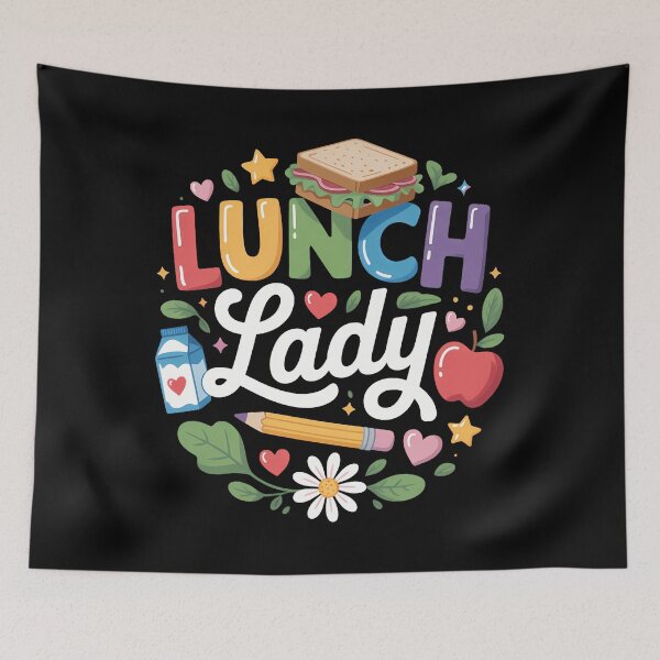 Item preview, Colorful Lunch Lady Appreciation Back to School designed and sold by sailorjessiArt.