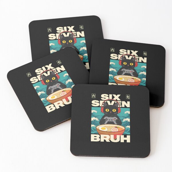 Item preview, Gamer Cat Ramen Waves Bruh Funny T-Shirt designed and sold by GiaoCalonas.